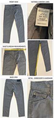 AG Adriano Goldschmied The Tellis Slim Fit Gray Patterned Pants Size 30x34
